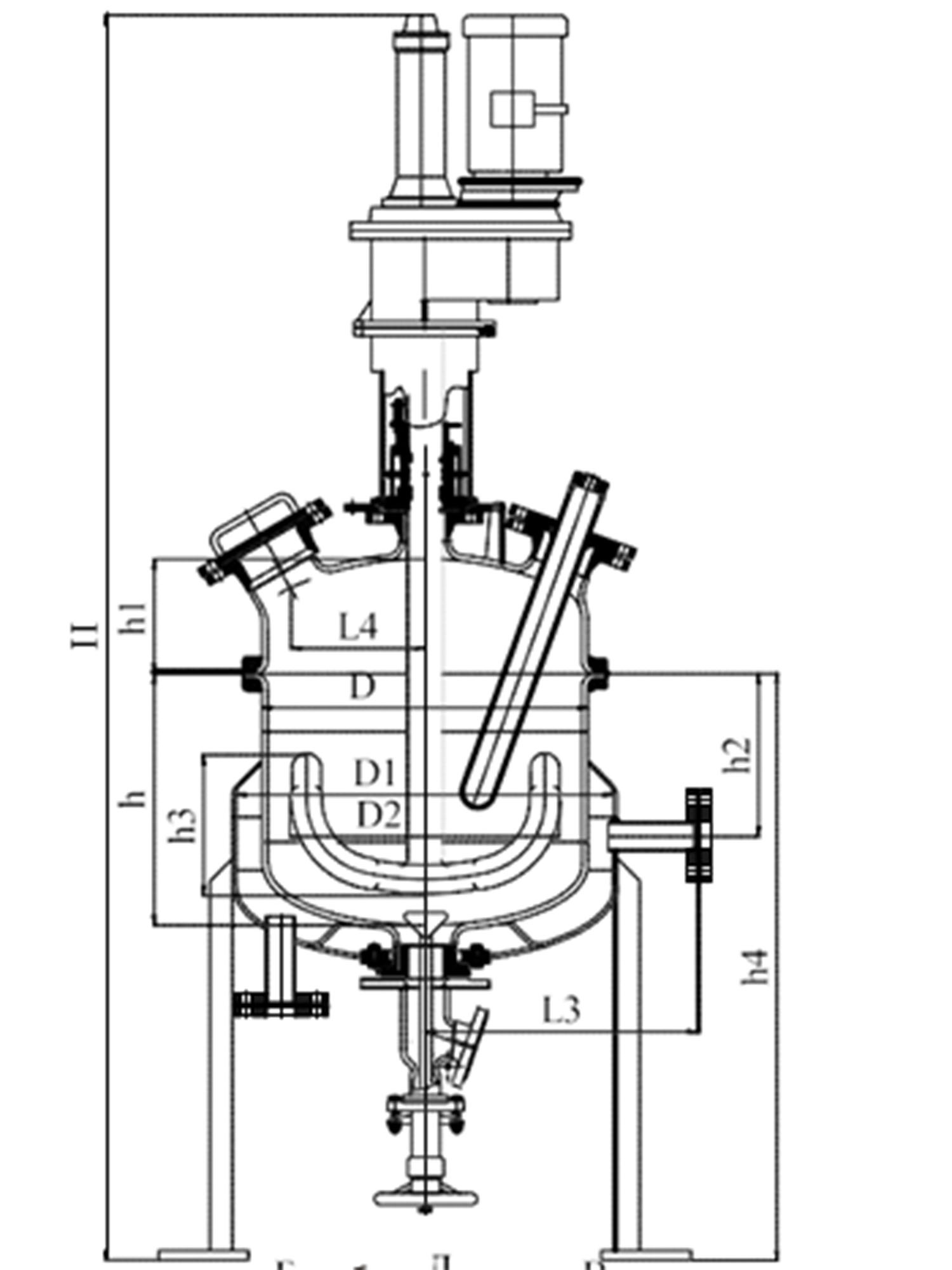 Реактор с мешалкой чертеж
