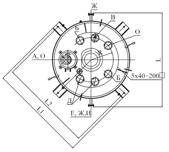 Аппараты стальные эмалированные c якорной мешалкой V=1 , 6 м3