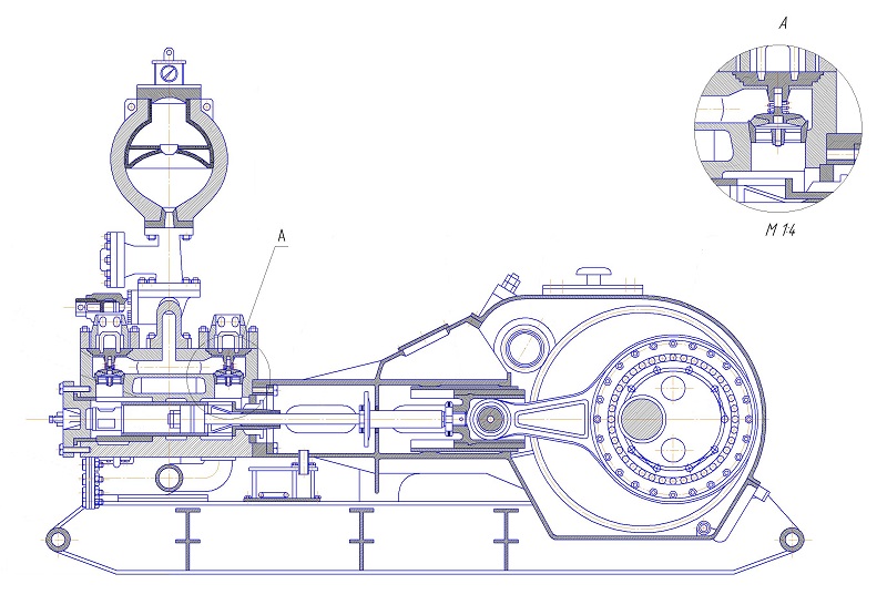 Чертеж бурового насоса