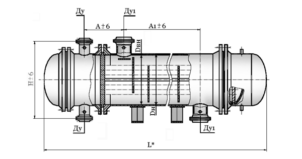 Теплообменник сдвоенный с плавающей головкой чертеж